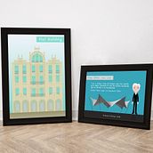 Carteles "Flat Buildings". Architecture, Design, Graphic Design, and Traditional illustration project by carmen novás - 02.05.2017