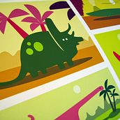 Ilustraciones dinosaurios infantiles para vinilos . % Joan Puig tarafından hazırlanan Geleneksel illüstras, Ve on projesi - 02.08.2017
