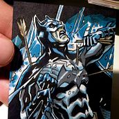 ACEO Sketchcards 'Liga de la Justicia'. Comic, and Traditional illustration project by Alberto Silva - 02.09.2017