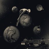 Planetas café. Collage, and Design project by irene porro - 02.09.2017