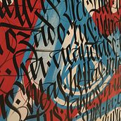Lienzo caligrafiado e ilustrado para el festival de Arte Urbano de ST. Merry - París. Un proyecto de Arte urbano y Caligrafía de Mr. Zé - 14.06.2016