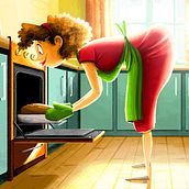 Pastel de tarde. Animation, Product Design, and Traditional illustration project by Begoña Fernández Corbalán - 02.12.2017