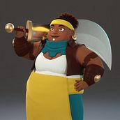 Farah - Blender 3D. 3D, Character Design, Graphic Design, and Traditional illustration project by Harold Tovar - 02.15.2017