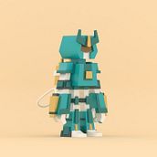 Diseño de Robot 3D. Un proyecto de 3D, Diseño de personajes e Ilustración tradicional de Francisco Vargas - 18.02.2017