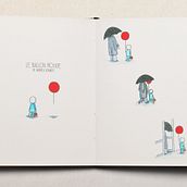 Le ballon rouge. Traditional illustration project by Andrea Knörr Aizpuru - 02.20.2017