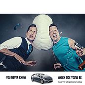 Volvo V40 whit Pedestrian Air Bag. 3D, Art Direction, Photograph, and Advertising project by Ricardo Montes de Oca - 02.22.2017