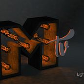 Letra 3D con luces. 3D project by Bruno Nieto - 02.24.2017