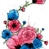 Ilustración para producto, motivo floral y tipografía . Ilustrație tradițională de Lucía Moreno - 04.10.2016