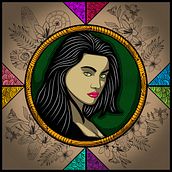 Lady of Flowers. Fine Arts, Art Direction, Graphic Design, Traditional illustration, and Advertising project by Dewin Castillo - 03.09.2017