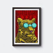 Pop Leopard. Fine Arts, Art Direction, Graphic Design, and Traditional illustration project by Dewin Castillo - 03.09.2017