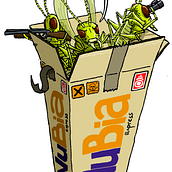 Nubian Surprise! 2/4 (Langosta). Design gráfico e Ilustração tradicional projeto de Nubia EATS - 09.08.2016