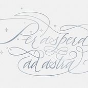 Per aspera ad astra. Calligraph, Lettering, T, and pograph project by José Luis Coyotl Mixcoatl - 08.07.2016