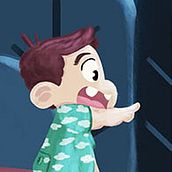 Illustration editorial for children: Why are monster hiding?. Een project van Redactioneel ontwerp y Traditionele illustratie van Sarah Torelli - 21.03.2017
