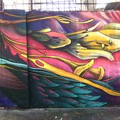 Mural El viaje Ein Projekt aus dem Bereich Urban Art, Traditionelle Illustration und Malerei von Javier Casanueva G. - 06.06.2017