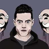 Mr. Robot . Design, Graphic Design, and Traditional illustration project by Álvaro López López - 03.25.2017