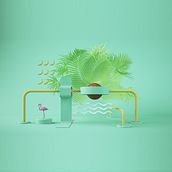 TROPICAL SETS. Un projet de 3D, Direction artistique, Scénographie et Illustration traditionnelle de Eduardo Pérez Borrachero - 05.04.2017