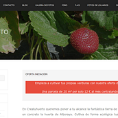 Web www.creatuhuerto.es, desarrollada con Joomla. Web Development project by Xavi Hernández - 02.14.2017