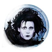Retrato con Photoshop - Edward Scissorhands. Traditional illustration project by Fabio Spagnoli - 04.15.2017