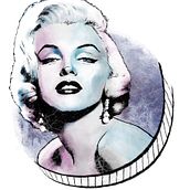 Mi Proyecto del curso: Retrato ilustrado con Photoshop - Marilyn. Graphic Design, and Traditional illustration project by Eliana CT - 04.18.2017