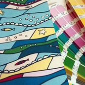 Diseño de estampado, patronaje y confección del vestido "AMAR". Un proyecto de Diseño de vestuario, Diseño de moda, Estampación, Ilustración tradicional, Diseño de complementos y Pattern Design de Mercedes - 15.09.2017