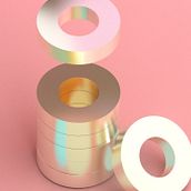 Pink Gold Cylinder. Een project van 3D van Inés de Cueto - 30.10.2016