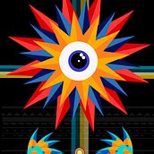 The song of the geometry. Ilustração vetorial projeto de Aaron Avila - 01.05.2017