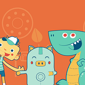 2D CHARACTER ANIAMATION: Banco Azul - Pinino version Dinosaurio .EL SALVADOR. -2016-. Animation, Character Animation, Film, Video, TV, and Advertising project by Akihiko Cortez - 05.02.2016