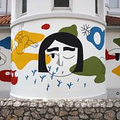 Obra en proceso  para "Cantabria en Mural".. Projekt z dziedziny Sztuka miejska, Trad, c, jna ilustracja i  Malarstwo użytkownika Pablo Burgueño - 04.05.2017