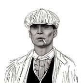 Ilustración de Thomas Shelby de Peaky Blinders. Dibujo a lápiz.. Fine Arts, Film, Video, TV, Art Direction, Design, Graphic Design, and Traditional illustration project by Ana García Ordóñez - 05.05.2017