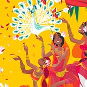Carnaval. Graphic Design, and Traditional illustration project by sebastián casanova fábrega - 05.06.2017