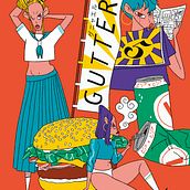 Cartel expo GUTTER Fest.. Traditional illustration project by genie espinosa - 04.08.2017
