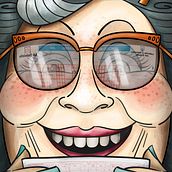 Ilustración "Abuela Quiniela" ... 70 años esperando.. Traditional illustration project by Ángela Búa - 03.01.2017