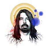 Mi Proyecto del curso: Retrato ilustrado con Photoshop a Dave Grohl. Graphic Design, and Traditional illustration project by jaraca - 05.14.2017