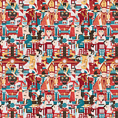 SAN FERMÍN 2017 - Cartel finalista Itaroa. Un progetto di Design, Pattern design, Character design, Graphic design, Illustrazione tradizionale e Illustrazione vettoriale di Concepción Domingo Ragel - 17.05.2017
