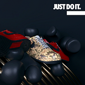 NIKE AIR FORCE ONE . Un progetto di 3D, Direzione artistica, Design, Graphic design, Marketing e Pubblicità di Mario Patricio Velasco Rodríguez - 18.05.2017