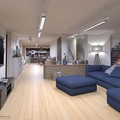 Diseño arquitectónico Vivienda Unifamiliar y Local Comercial.. 3D, e Arquitetura projeto de Oliver Barrios - 28.05.2017