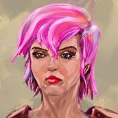 Dina Punk. Character Design, Traditional illustration, and Comic project by Alfonso Miguel Sánchez Vicente - 11.02.2016