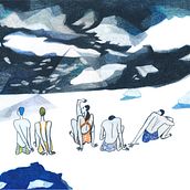 " Who is freezing here? Me neither ". Traditional illustration project by Àngela Piéret - 06.04.2016