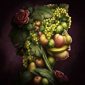 Retrato vegetal estilo Arcimboldo. Fine Arts, and Traditional illustration project by Juan Muñoz - 06.07.2017