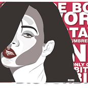Proyecto Personal( Intervencíon) RIRI SONG Técnica: Ilustrator vector Diseño Gráfico. Design, and Vector Illustration project by Paola Cordoba - 06.08.2017