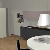 Diseño de cocina en forma de L. Un proyecto de 3D de Marcela Carla Aboal - 14.06.2017