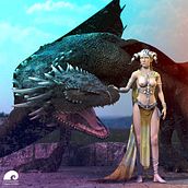 Layla and the dragon. 3D, Character Design, Traditional illustration, and Rigging project by Mauro Corveloni - 06.26.2017
