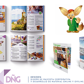 Diseño de Mascota Corporativa y Desarrollo de Material offline y online. Design, Character Design, Editorial Design, Graphic Design, Traditional illustration, and Vector Illustration project by David Jordán Menéndez - 03.10.2014