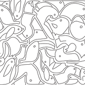 Proyecto dibujando con rotulador (marcadores en Colombia) aves. Pattern Design, and Traditional illustration project by Ana Grajales - 07.03.2017