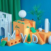 Montevideo (MVD). 3D, Art Direction, Design, Graphic Design, and Photo Retouching project by Felipe García - 06.27.2017