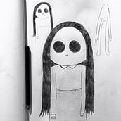 Blank Eyed Girl | Adventure Time. Traditional illustration project by Tiff Galvän - 01.24.2016