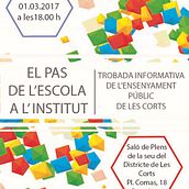 Cartel de Ciclo de Conferencias - Consell Escolar Districte de les Corts. Design project by Guillem Bellet i Navarro - 02.22.2017