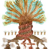 Árbol genealógico. Traditional illustration project by Elena Morales García - 07.12.2017