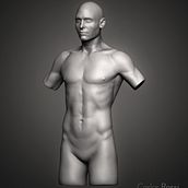 Practice torso man. Un projet de 3D, Beaux Arts, Cinéma, Cinéma, vidéo et télévision, Sculpture, Infographie , et VFX de carlos3d_r - 17.07.2017