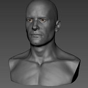  male head. Un projet de 3D, Beaux Arts, Cinéma, Cinéma, vidéo et télévision, Sculpture, Infographie , et VFX de carlos3d_r - 17.07.2017